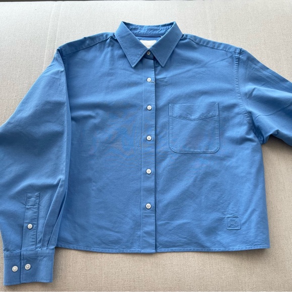 UNIQLO x JW Anderson • Oxford Blue Button-Up Top - Picture 8 of 13